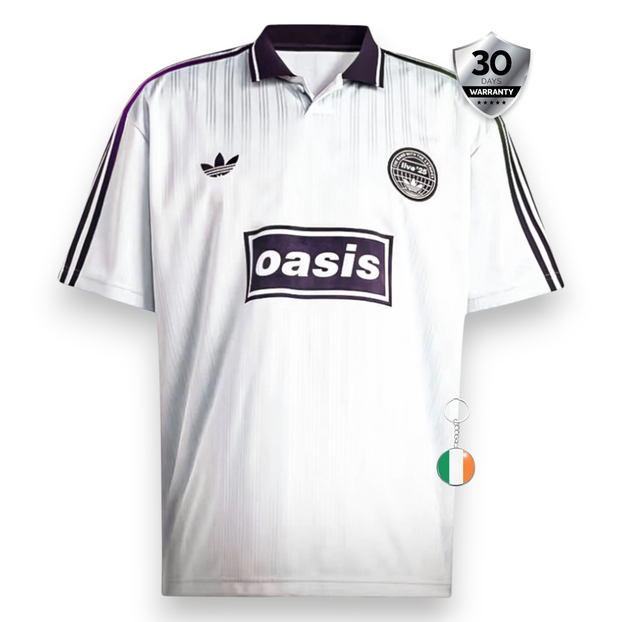 Oasis Jacquard Tour 25' Black and White Jersey 2025/26