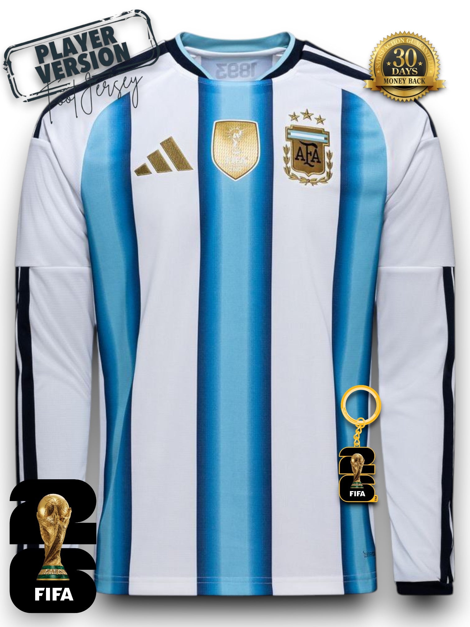 Argentina World Cup 2026 Jersey Player Version - Long Sleeve