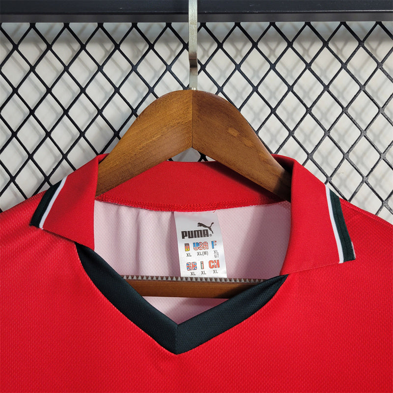 Morocco 1998 Away Red Retro Jersey - Long Sleeve