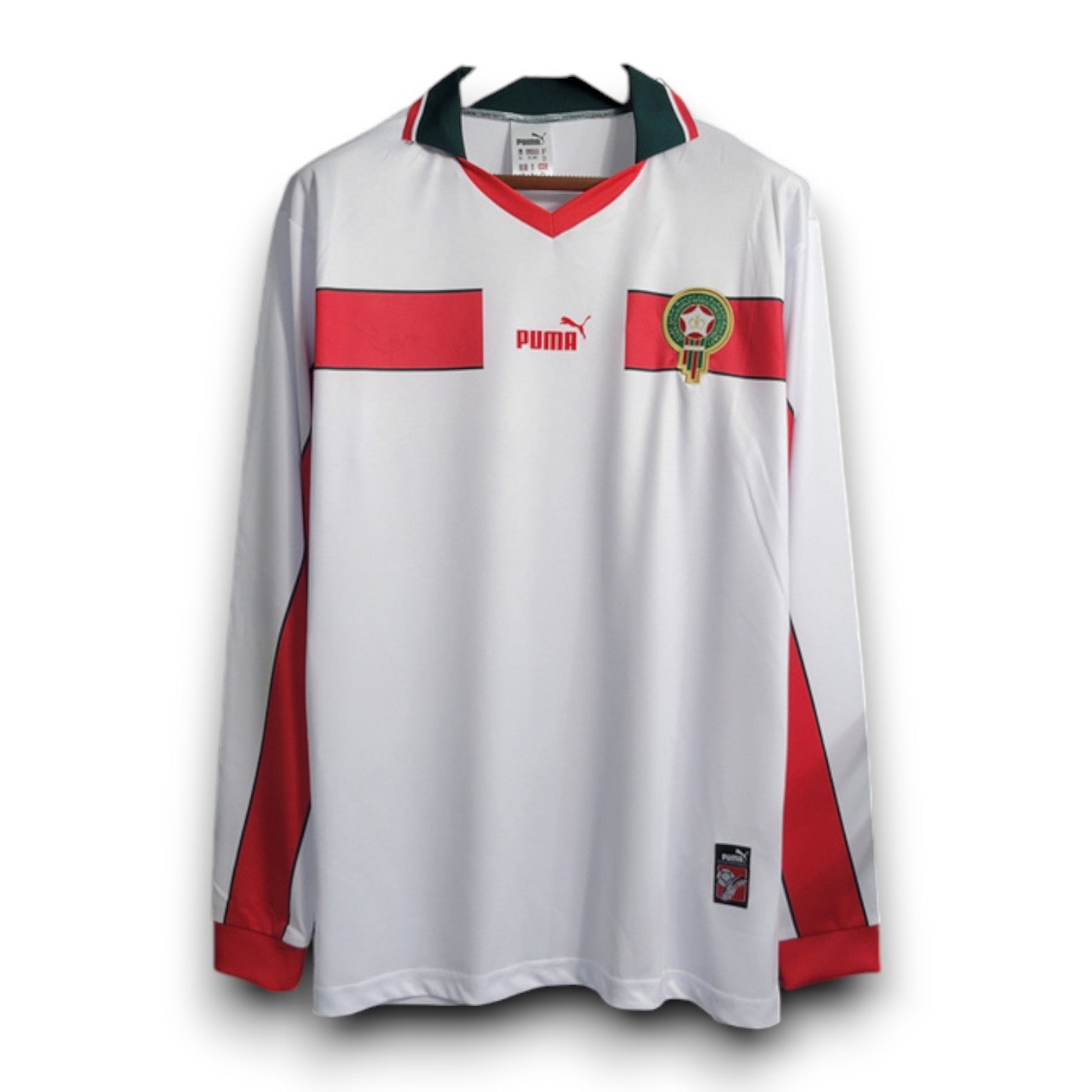 Morocco 1998 Away White Retro Jersey - Long Sleeve