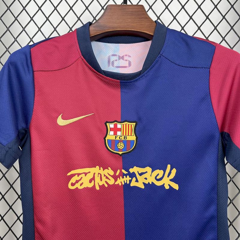 Kids Barcelona Home Kit X Travis Scott