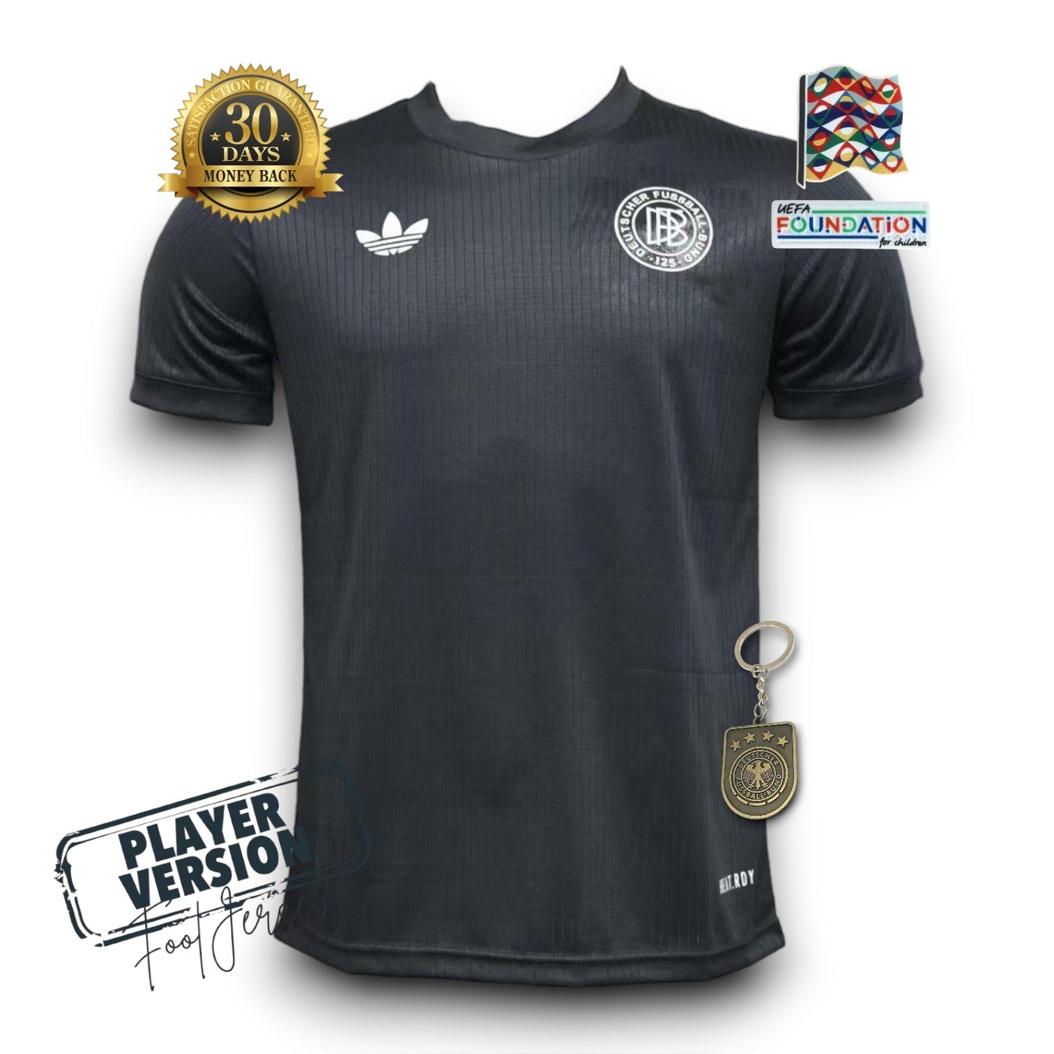 Germany 125th Anniversary Player Jersey Black