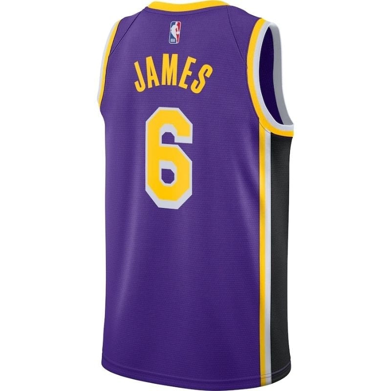Los Angeles Lakers LeBron James Purple #6 2021/22 Player NBA Jersey
