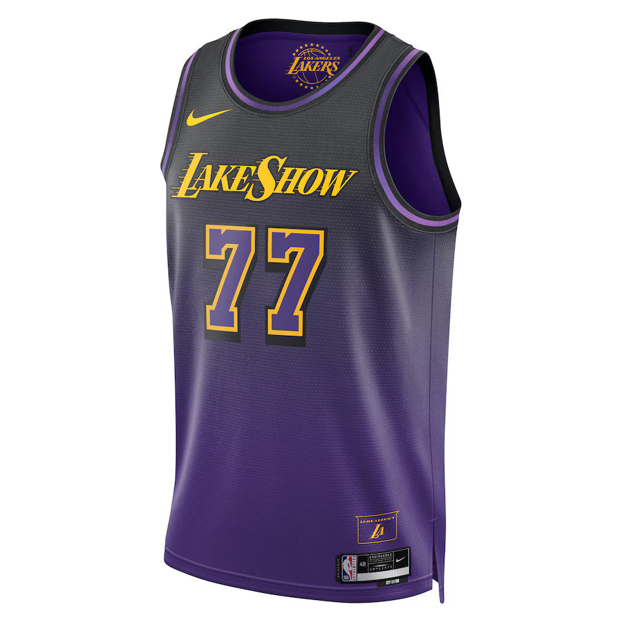 Luka Don������������������i������������������ - Los Angeles Lakers City Edition 2024 NBA Jersey - Purple - Unisex
